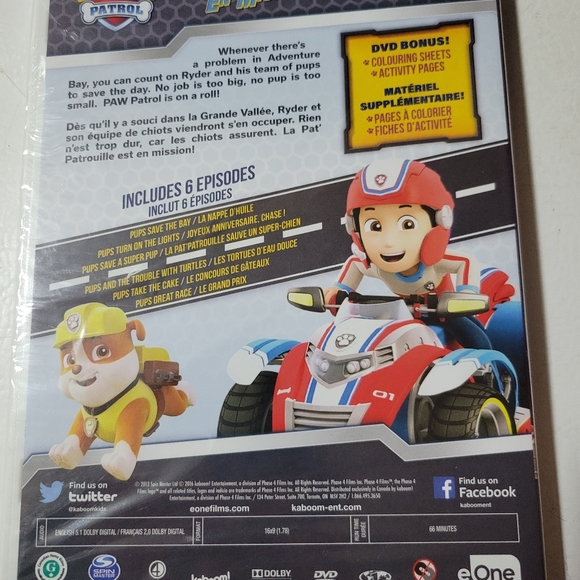 Paw Patrol On a Roll DVD New - Picture 2 of 2